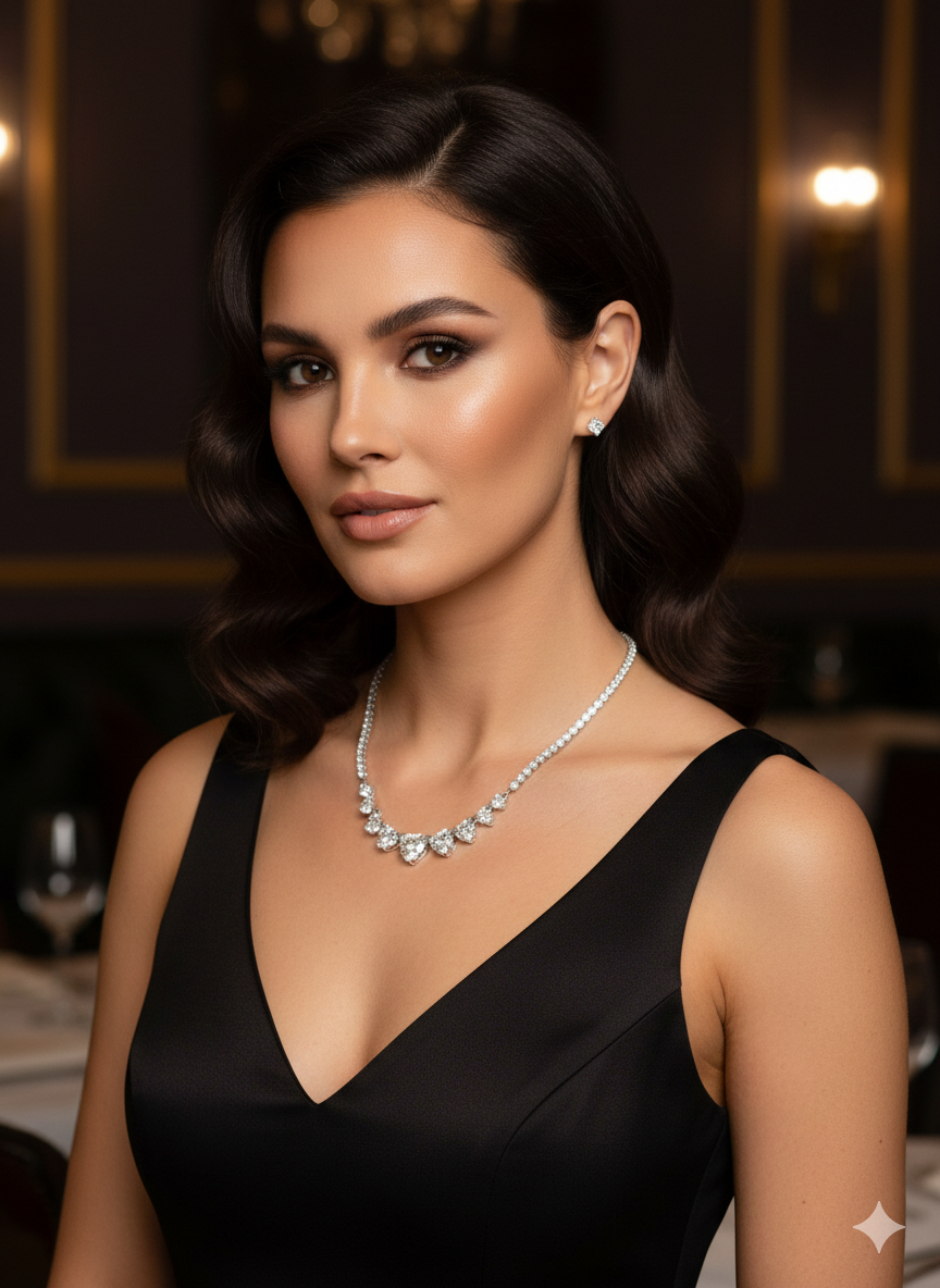 Collar Microcircones con Cristales